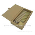 Eco pencil with eco ballpoint pen stationery set